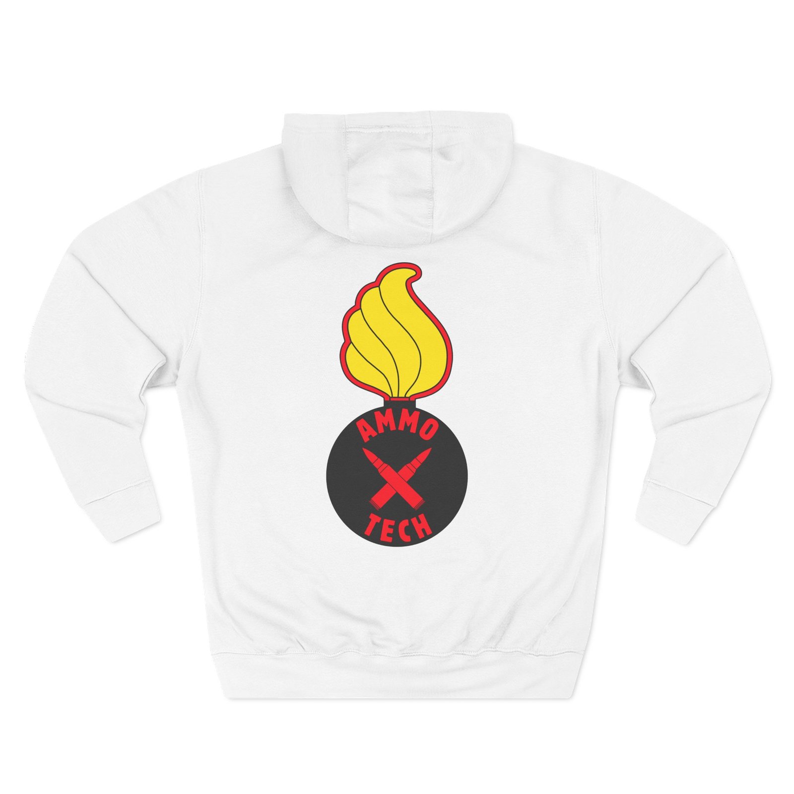 Ammo Tech Three-Panel Fleece Hoodie, Embroidered Graphic - Image 4