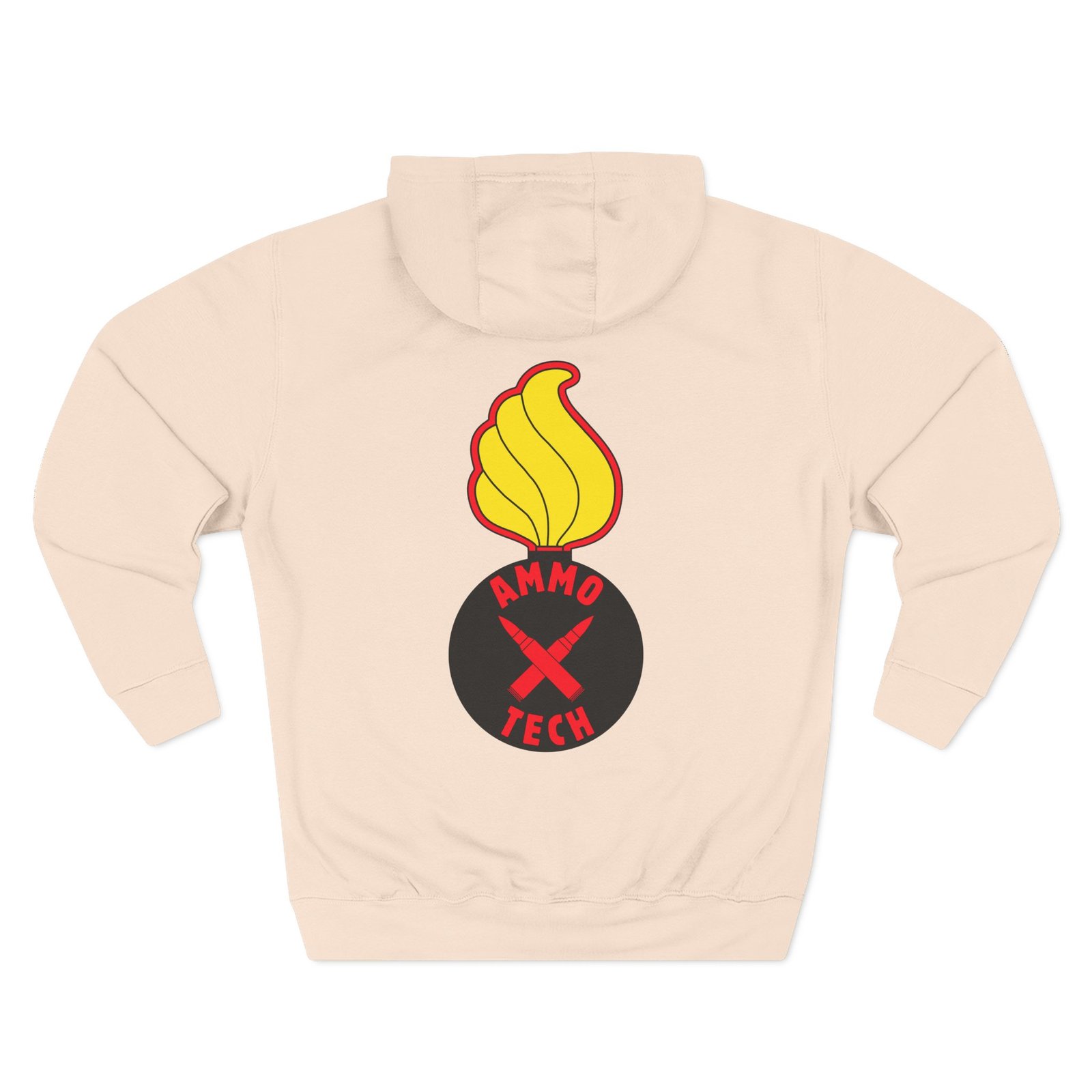 Ammo Tech Three-Panel Fleece Hoodie, Embroidered Graphic - Image 8