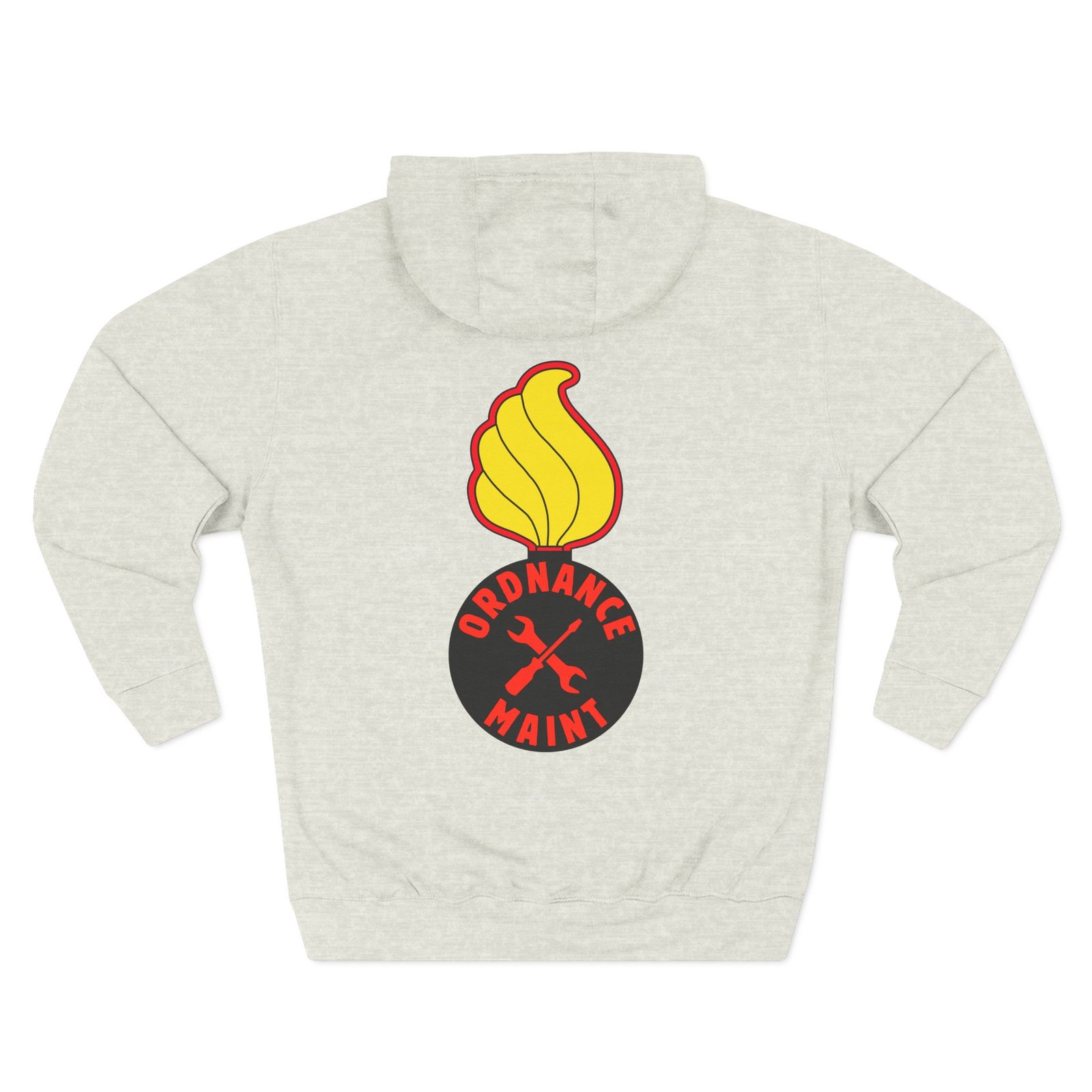 Ground Ordnance Maintenance Three-Panel Fleece Hoodie, Embroidered Graphic - Image 10