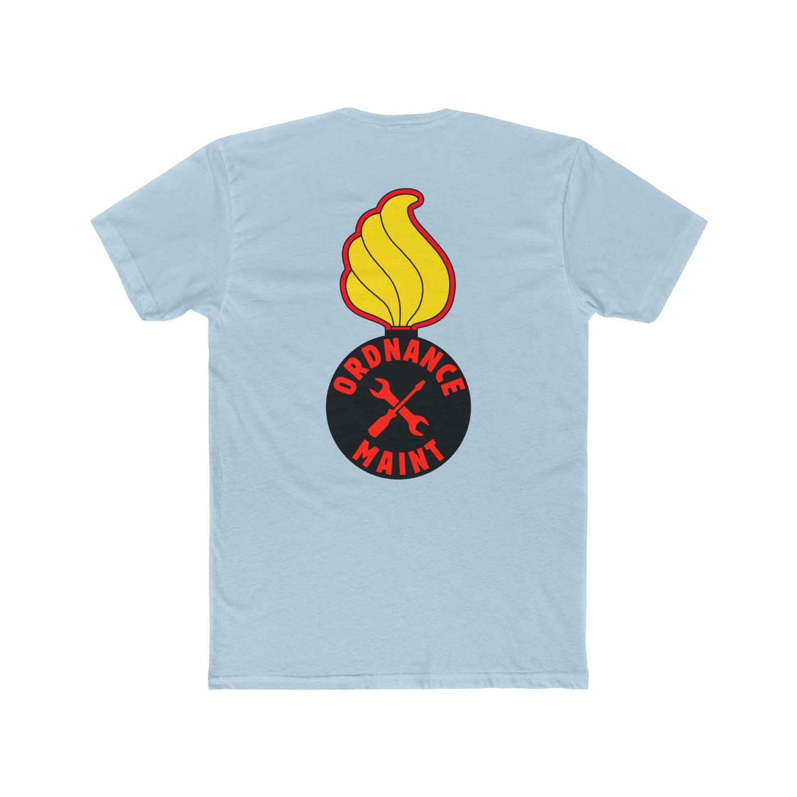 Ground Ordnance Maintenance T-Shirt, Yellow-Fire, Back-Logo - Image 4