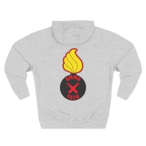 Ammo Tech Three-Panel Fleece Hoodie, Embroidered Graphic