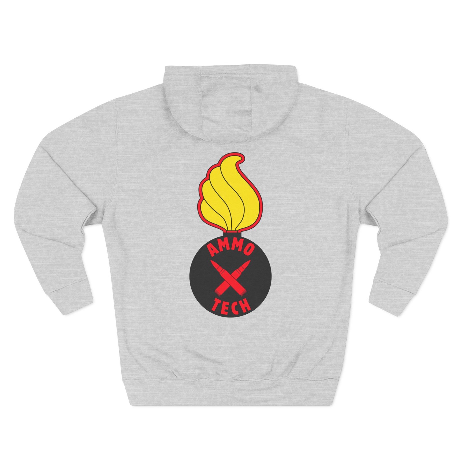 Ammo Tech Three-Panel Fleece Hoodie, Embroidered Graphic