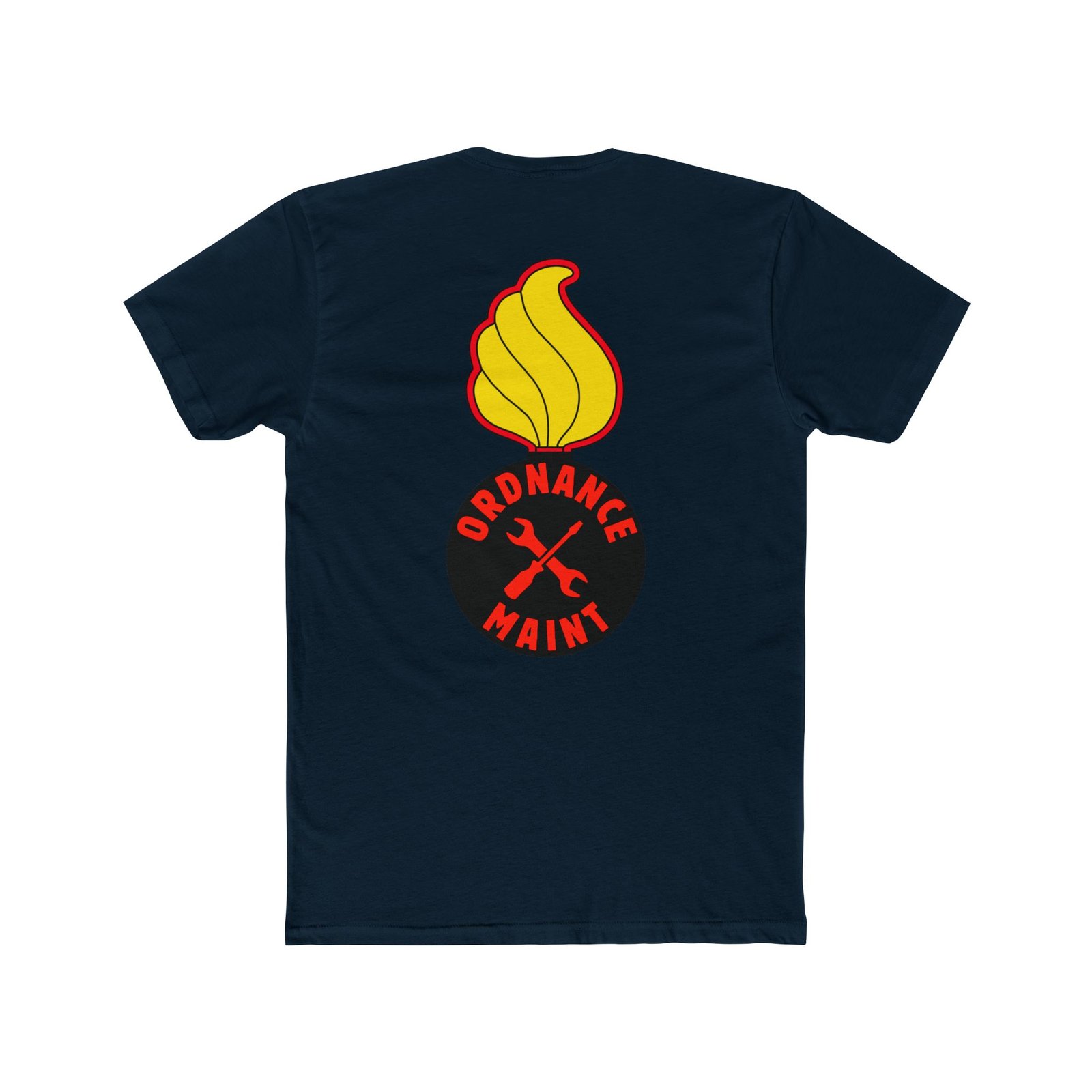 Ground Ordnance Maintenance T-Shirt, Yellow-Fire, Back-Logo - Image 5