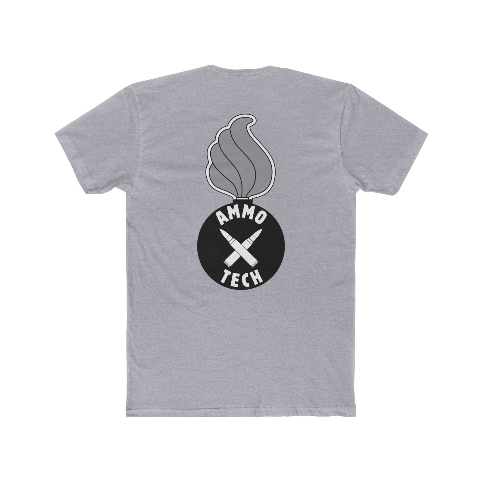 Ammo Tech T-Shirt, Piss Pot B&W Bomb, Back-Logo - Image 2