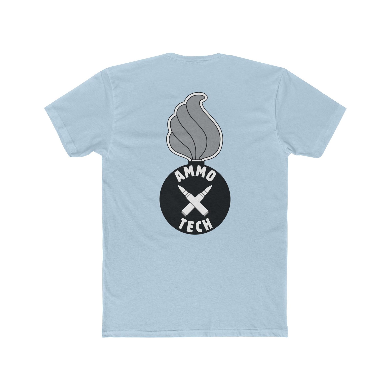 Ammo Tech T-Shirt, Piss Pot B&W Bomb, Back-Logo - Image 4