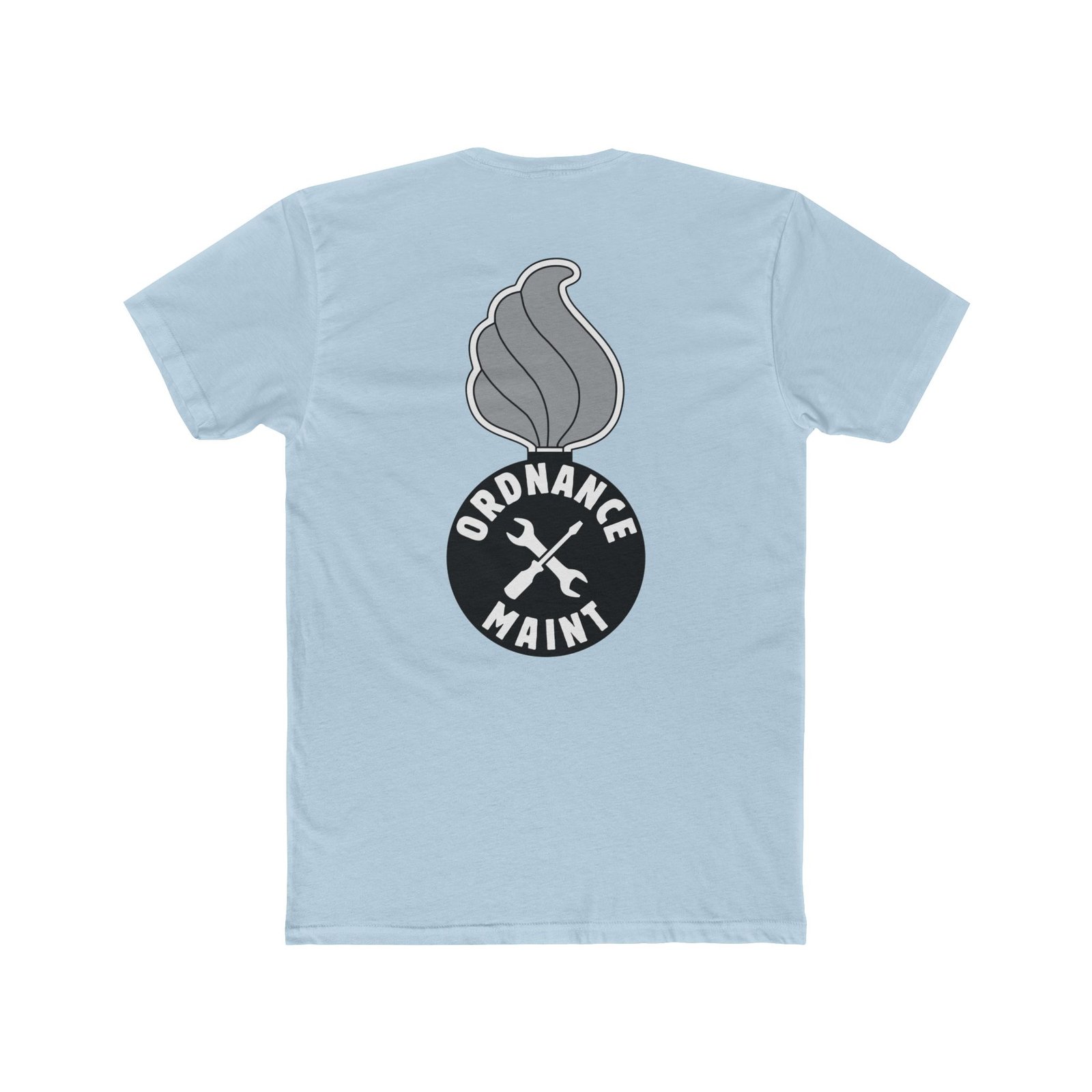 Ground Ordnance Maintenance T-Shirt, B&W-Fire, Back-Logo - Image 4