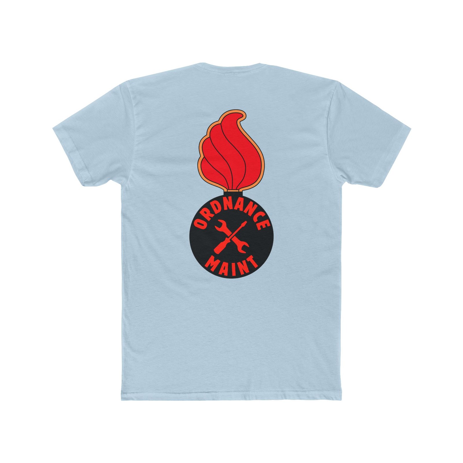 Ground Ordnance Maintenance T-Shirt, Red-Fire, Back-Logo - Image 4