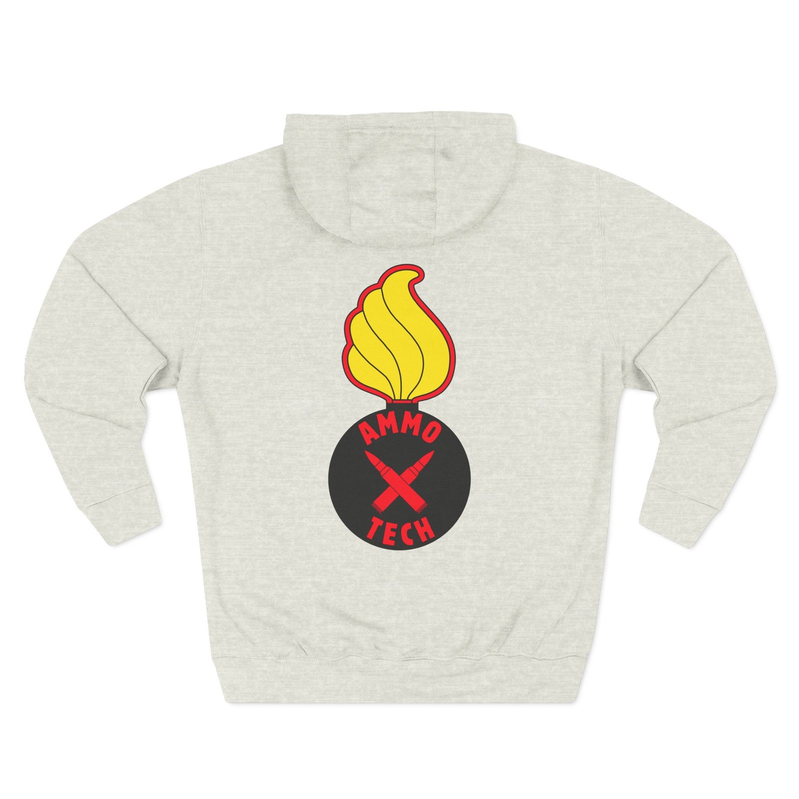 Ammo Tech Three-Panel Fleece Hoodie, Embroidered Graphic - Image 10