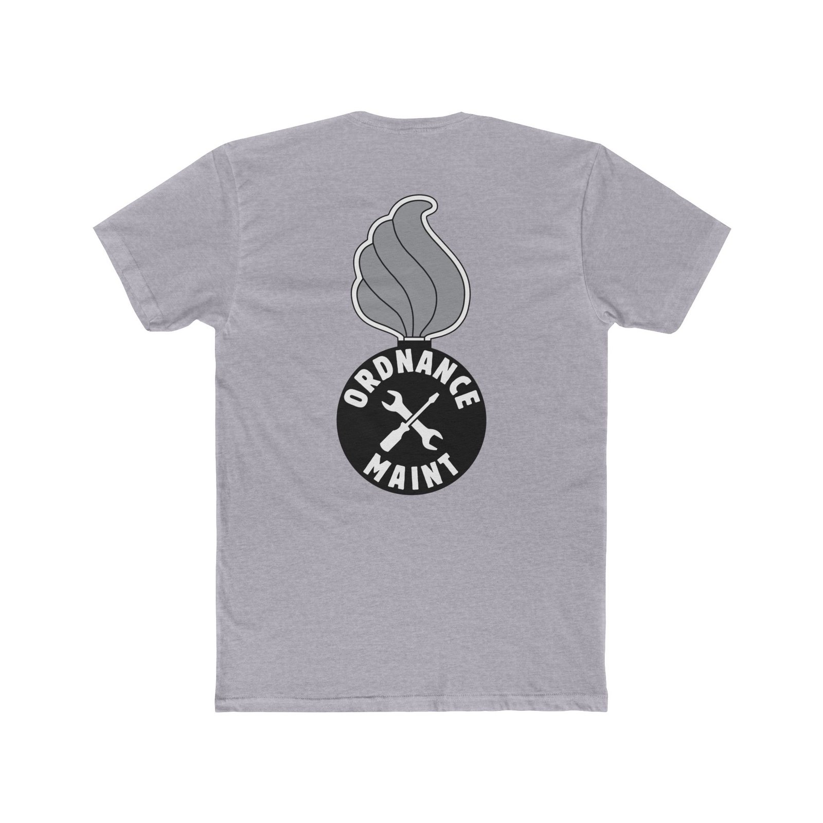 Ground Ordnance Maintenance T-Shirt, B&W-Fire, Back-Logo - Image 2