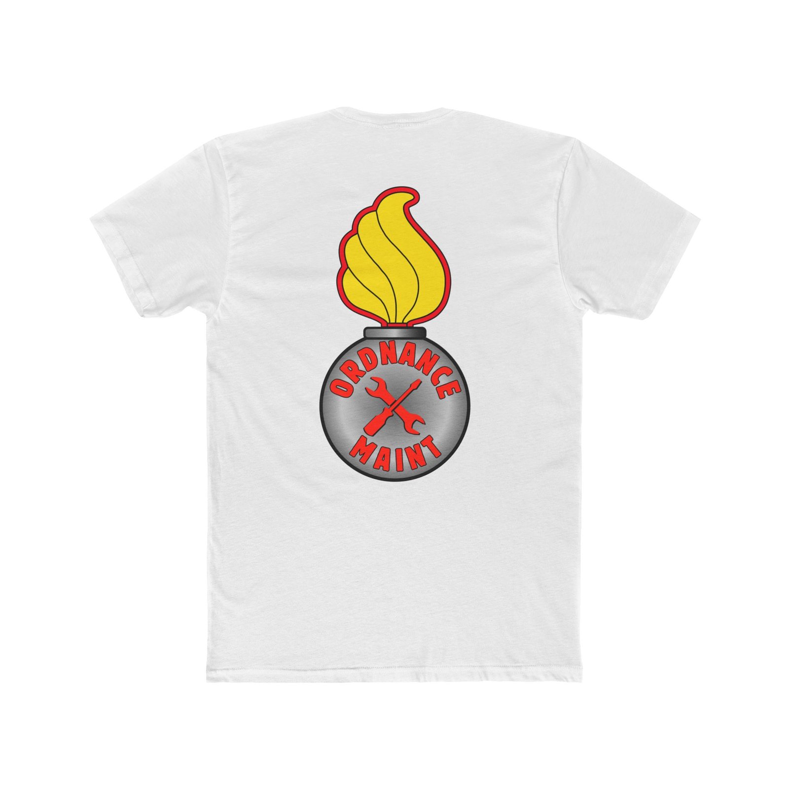 Ground Ordnance Maintenance T-Shirt, Silver Bomb, Back-Logo