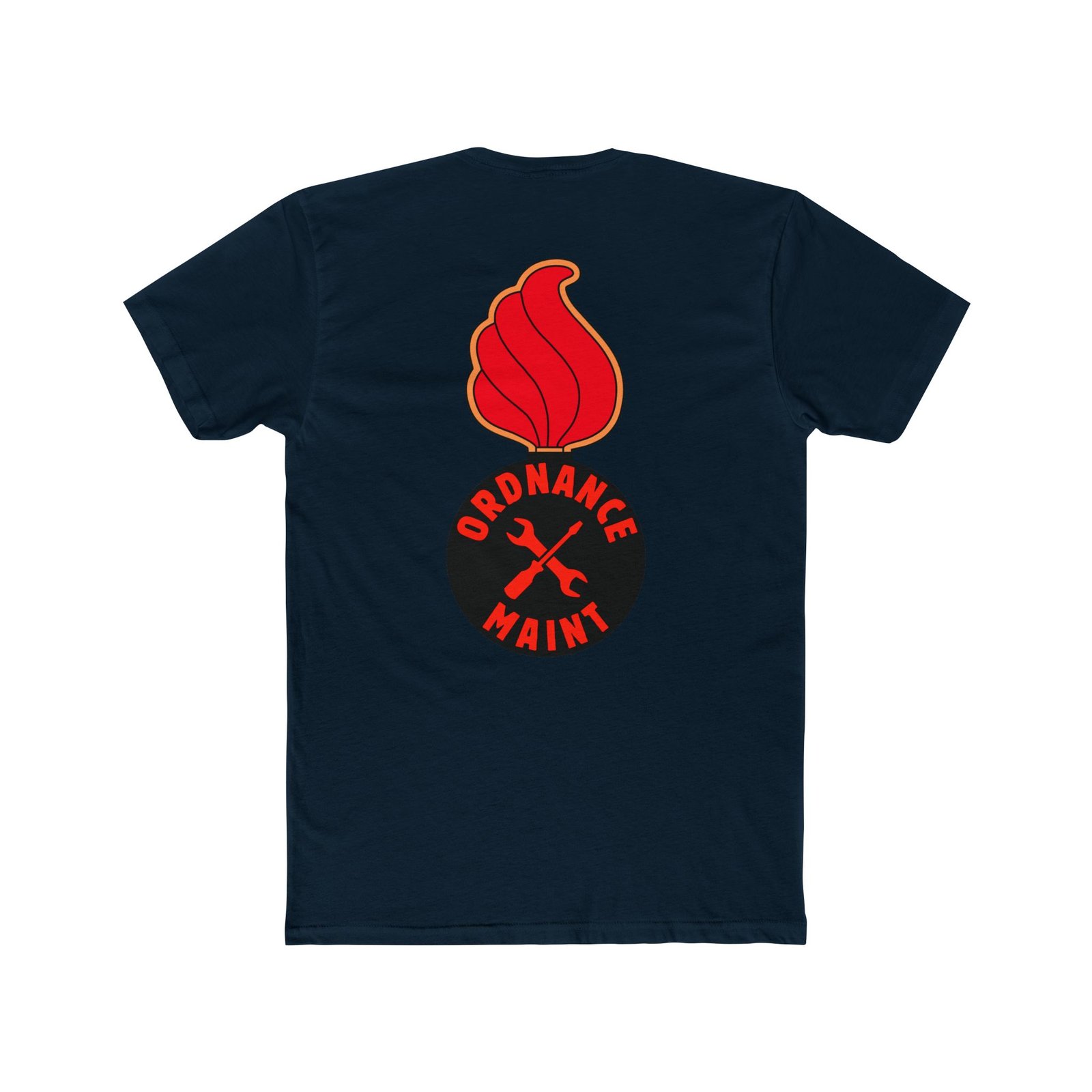 Ground Ordnance Maintenance T-Shirt, Red-Fire, Back-Logo - Image 5