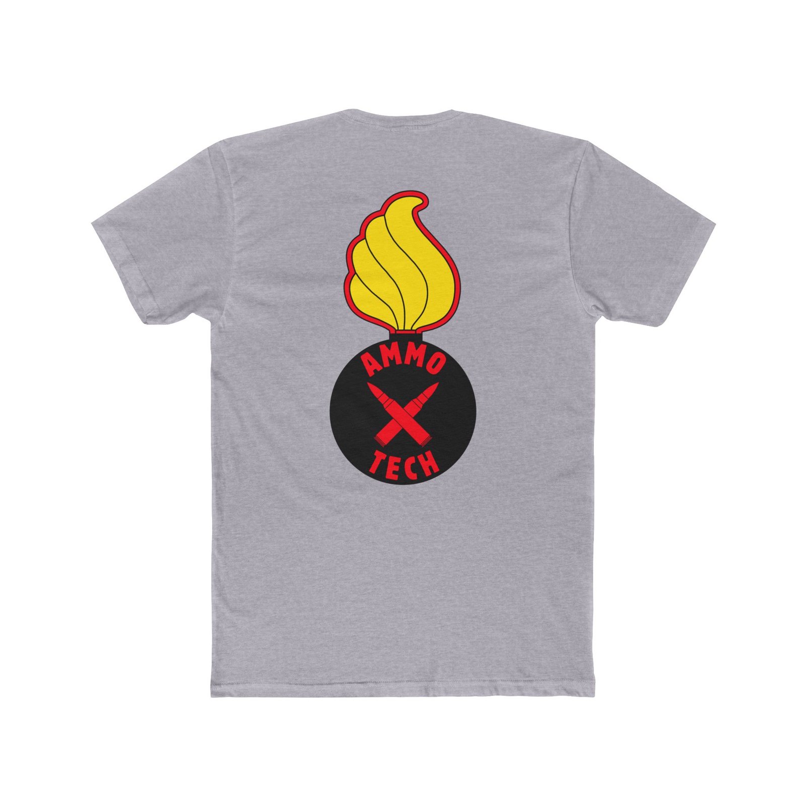 Ammo Tech T-Shirt, Piss Pot Bomb - Yellow-Flame, Back-Logo - Image 2
