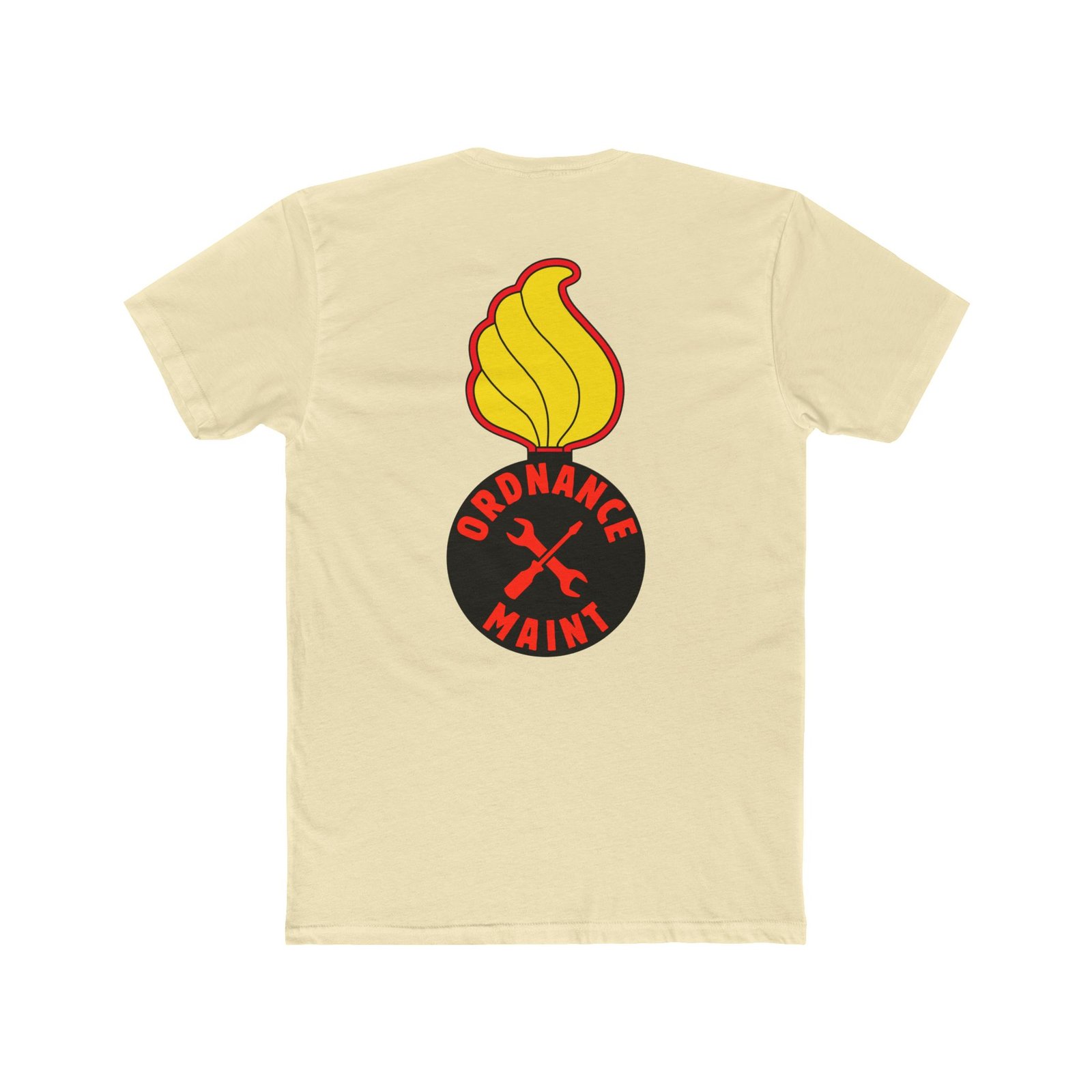 Ground Ordnance Maintenance T-Shirt, Yellow-Fire, Back-Logo - Image 3