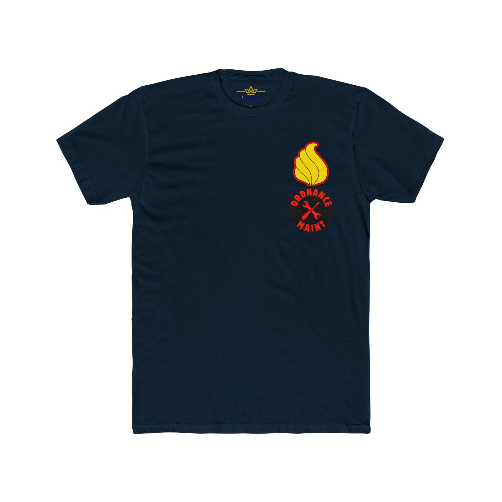 Ground Ordnance Maintenance T-Shirt, Yellow-Fire, Front-Logo - Image 5