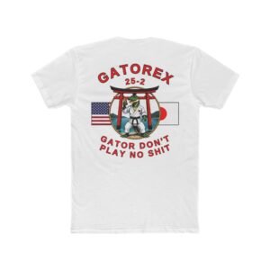 🌭 Hotdog GATOREX 25-2 Commemorative T-Shirt, Karate Alligator and Torii Gate, Back-Logo