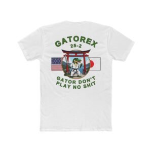 GATOREX 25-2 Commemorative T-Shirt, Karate Alligator and Torii Gate, Back-Logo