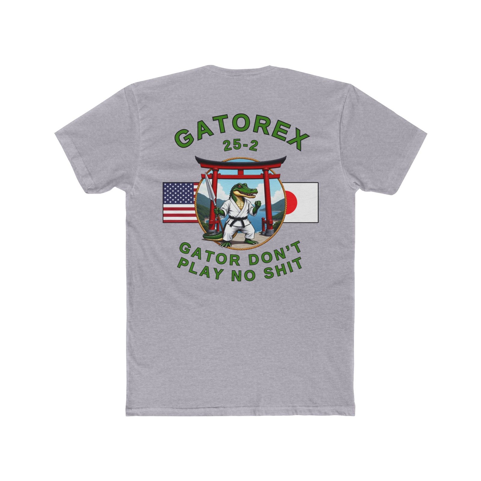 GATOREX 25-2 Commemorative T-Shirt, Karate Alligator and Torii Gate, Back-Logo - Image 2