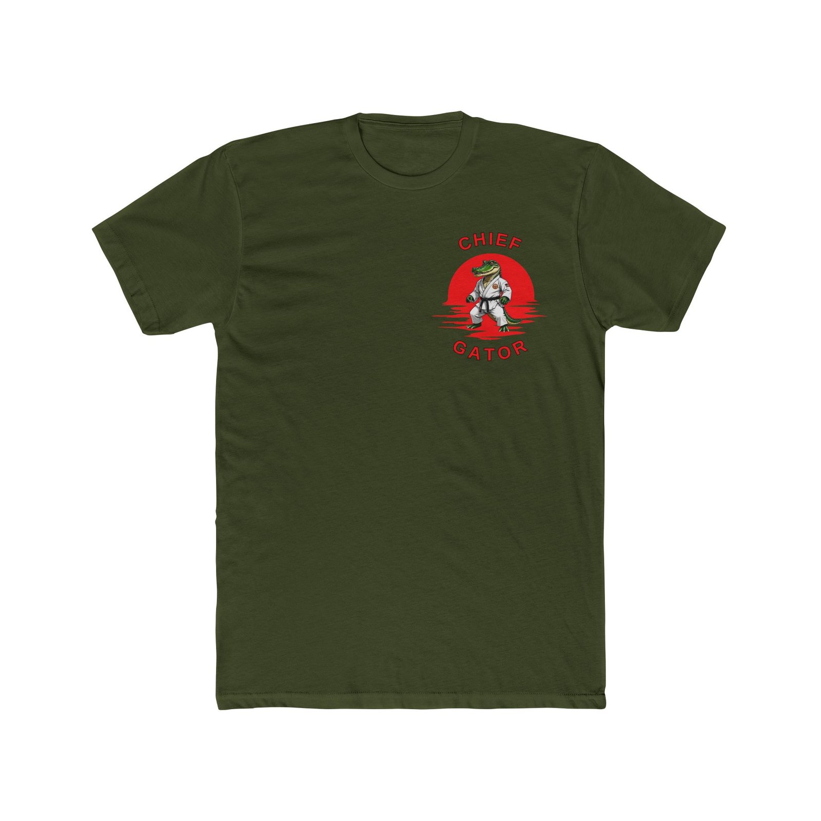 “Chief Gator” GATOREX 25-2 Commemorative T-Shirt, Karate Alligator, Front-and-Back-Logo